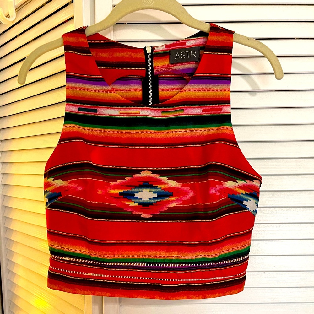 Mexican-blanket style crop-top new
